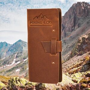 TOLERODO Handcrafted Genuine Leather Hiking Logbook